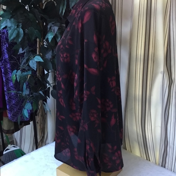 RENA  Rowan for Saville black red blouse size 16 - Picture 5 of 7